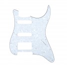 Musiclily HSS Strat Pickguard for Fender US/Mexico Made Standard Stratocaster Modern Style, 4ply Pearl White