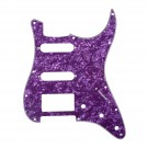 Musiclily HSS Strat Pickguard for Fender US/Mexico Made Standard Stratocaster Modern Style, 4ply Pearl Purple