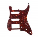 Musiclily HSS Strat Pickguard for Fender US/Mexico Made Standard Stratocaster Modern Style, 4ply Tortoise Shell