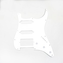 Musiclily HSS Strat Pickguard for Fender US/Mexico Made Standard Stratocaster Modern Style, Silver Mirror 1ply