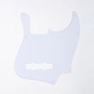 Musiclily Bass pickguard for US/Mexico Made Standard Jazz Bass, White 1ply