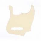 Musiclily Bass pickguard for US/Mexico Made Standard Jazz Bass, Cream 1ply