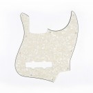 Musiclily Bass pickguard for US/Mexico Made Standard Jazz Bass, Pearl Parchment 4ply