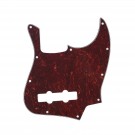 Musiclily Bass pickguard for US/Mexico Made Standard Jazz Bass, Red Tortoise 4ply