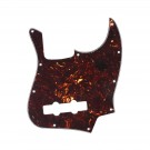 Musiclily Bass pickguard for US/Mexico Made Standard Jazz Bass, Tortoise Shell 4ply