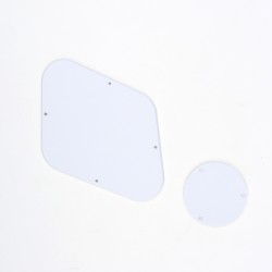 Musiclily Pickguard Backplate and Switch Cover Set for Gibson Les Paul,White 1ply