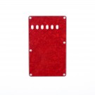 Musiclily Pickguard Vintage Style Backplate for USA/Mexico Fender Stratocaster, Pearl Red 4ply