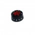 Musiclily Metric Size Plastic Speed Control Knobs for LP Style, Red Skull Black Body