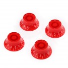 Musiclily Metric Size Speed Control Bell Guitar Knobs, Red