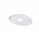 Musiclily Thick Oval Electric Guitar Output Jack Plate, Chrome