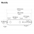 Musiclily 32MM Width Pre-wired Loaded Switch Control Plate for Tele Style Guitar, Black