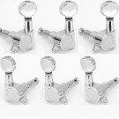 Musiclily 3x3 Guitar Sealed Tuner Tuning Key Machine Head Set,Kidney Button Chrome