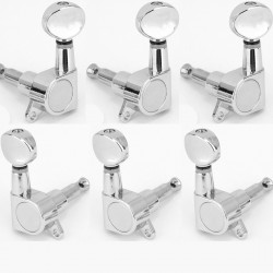 Musiclily 3x3 Guitar Sealed Tuner Tuning Key Machine Head Set,Kidney Button Chrome