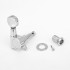 Musiclily 6-inline Guitar Sealed Tuner Tuning Key Machine Head Set Right Hand, Kidney Button Chrome