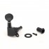 Musiclily 6-inline Guitar Sealed Tuner Tuning Key Machine Head Set Right Hand, Kidney Button Black