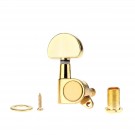 Musiclily Guitar Sealed Tuner Tuning Key Machine Head Right Hand, Half Moon Button Gold
