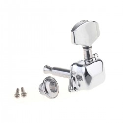 Musiclily Guitar Semi Sealed Tuner Tuning Key Machine Head Left Hand, Chrome