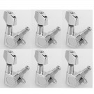 Musiclily 6-inline Epi Style Guitar Sealed Tuner Tuning Key Machine Head Set Right Hand, Big Button Chrome
