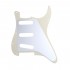 Musiclily SSS 11 Hole Left Handed Strat Guitar Pickguard for Fender USA/Mexican Made Standard Stratocaster Modern Style, 4Ply Parchment Pearl 