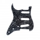 Musiclily 11 holes Left Hand SSS Strat Pickguard for Fender US/Mexico Made Standard Stratocaster Modern Style,Pearl Black 4ply