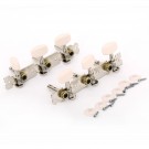Musiclily 3 Per Side Short Acoustic Guitar Machine Head Set, Nickel