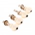 Musiclily 18MM Button 4-Strings Ukulele Machine Heads Tuners Tuning Keys,Chrome with White Knob