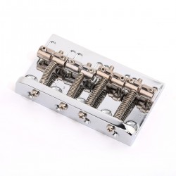 Musiclily 4-Strings Bass Bridge for PB JB Style,Chrome