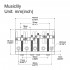 Musiclily 4-Strings Bass Bridge for PB JB Style,Chrome