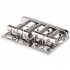 Musiclily 4-Strings Bass Bridge for PB JB Style,Chrome