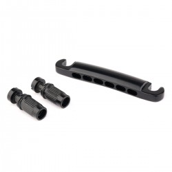 Muscilily 12-Strings Stop Tailpieces Bridge for LP Style Guitar,Black