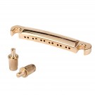 Muscilily 12-Strings Stop Tailpieces Bridge for LP Style Guitar,Gold
