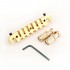 Musiclily 6-String Compensated Guitar Stop Tailpiece, Dark Gold