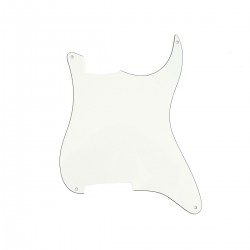 Musiclily 4 holes outline guitar pickguard for Strat,3ply parchment