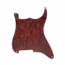 Musiclily 4 holes outline guitar pickguard for Strat,3ply Red tortoise shell