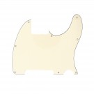 Musiclily 8 holes guitar pickguard for Tele Esquire,3ply cream