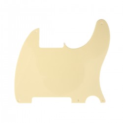 Musiclily 5 holes guitar pickguard for Tele Esquire,1ply cream