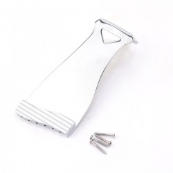 Musiclily Non-hinged Guitar Tailpiece, Chrome