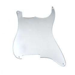 Musiclily 4 holes outline pickguard for Strat,Sliver Mirror Acrylic 1ply