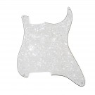 Musiclily 4 holes outline pickguard for Strat, 4Ply Parchment Pearl