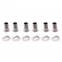 Musiclily Pro 10mm Guitar Tuner Bushings and 14mm Washers for Modern Electric Guitar Sealed Tuning Pegs Machine Heads, Chrome (Set of 6)