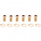 Musiclily Pro 10mm Guitar Tuner Bushings and 14mm Washers for Modern Electric Guitar Sealed Tuning Pegs Machine Heads, Gold (Set of 6)