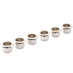 Musiclily Pro 8mm Guitar Tuner Bushings for Electric Guitar Semi-closed Tuning Pegs Machine Heads, Chrome (Set of 6)