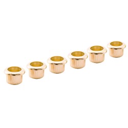 Musiclily Pro 8mm Guitar Tuner Bushings for Electric Guitar Semi-closed Tuning Pegs Machine Heads, Gold (Set of 6)