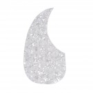 Musiclily Left Handed Self Adhesive Teardrop Acoustic Guitar Pickguard for Martin D28 Style guitar, White Pearl 