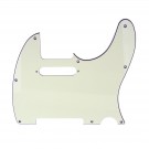 Musiclily 8 Holes Tele Pickguard for US/Mexico Made Fender Standard Telecaster Modern Style, 3ply Ivory