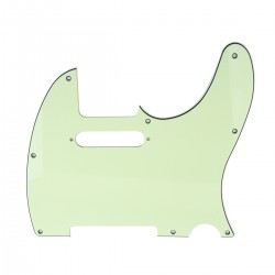 Musiclily 8 Holes Tele Pickguard for US/Mexico Made Fender Standard Telecaster Modern Style, 3ply Mint