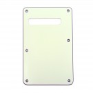 Musiclily 6 Holes ST Backplate Pickguard for US/Mexico Made Fender Standard Stratocaster Modern Style, 3ply Ivory