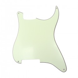 Musiclily 4 holes outline pickguard for Strat, 3ply ivory