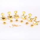 Musiclily 6-in-line Semi Sealed Guitar Machine Head Tuner Set, Gold