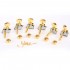 Musiclily 6-in-line Semi Sealed Guitar Machine Head Tuner Set, Gold